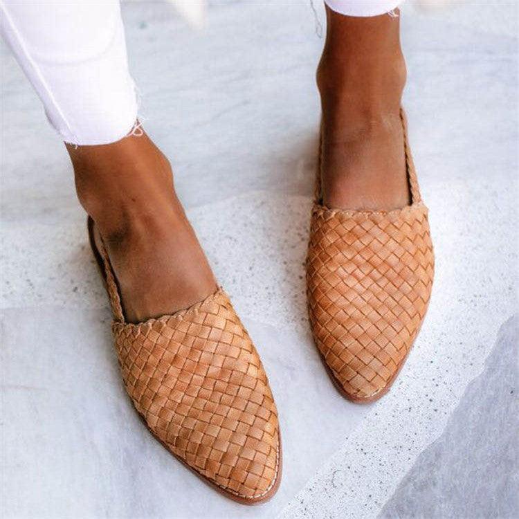 Gewebte Slingback Flats für Damen – Eleganz & Komfort