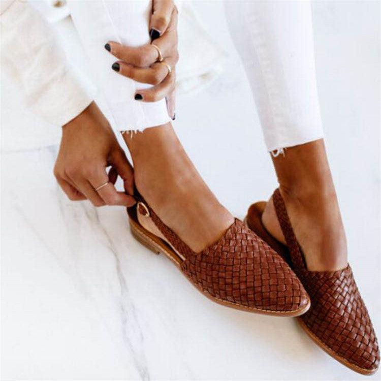 Gewebte Slingback Flats für Damen – Eleganz & Komfort