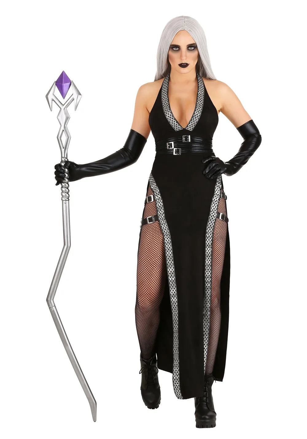 Gotische Hexe – Maximales Langarm Kleid – Mystischer & Eleganter Stil 1