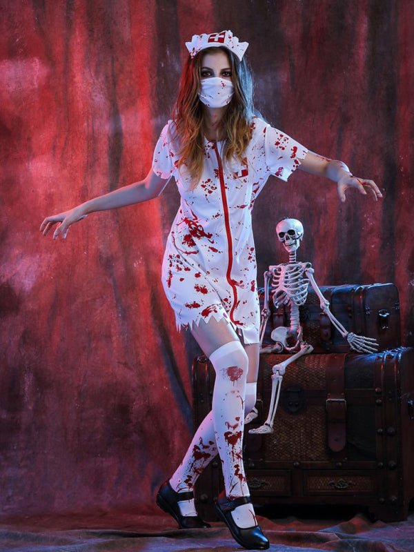 Gruselige Krankenschwester – Halloween Kostüm – Authentische Blutspritzer 1