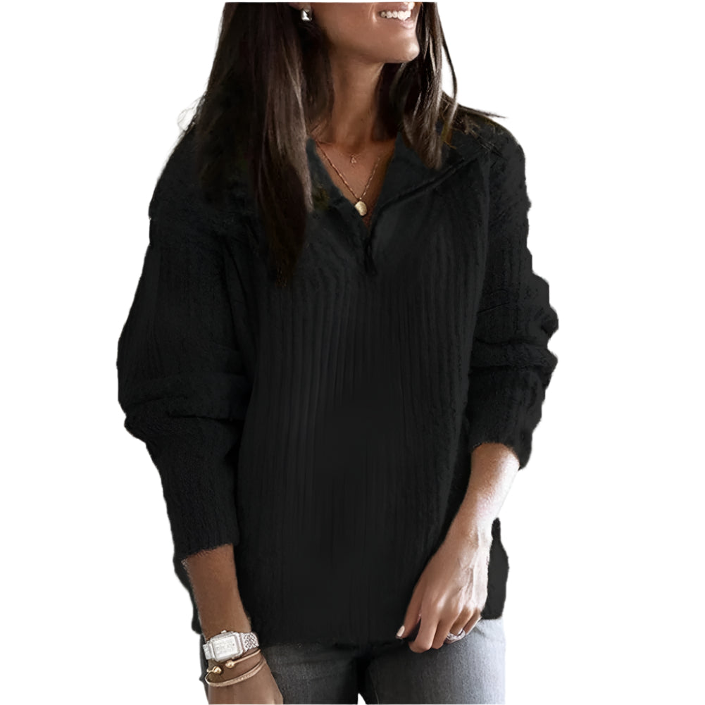 Halb-Reißverschluss Pullover Damen – Bequem & Vielseitig für Lässige Anlässe 5
