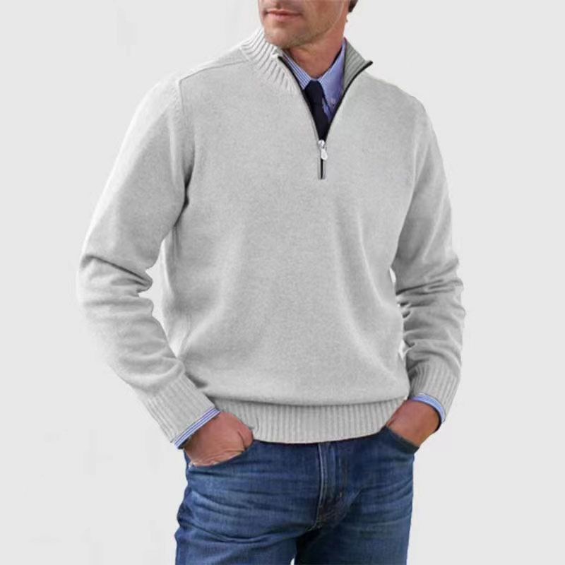 Halber Reißverschluss Pullover für Herren – Bequem & Modern