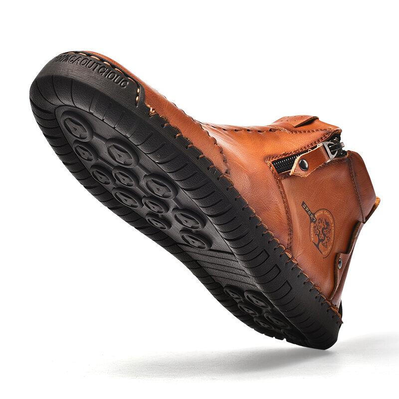 Handgefertigte Stiefeletten aus Mikrofaserleder für Herren – Stilvoll & Vielseitig
