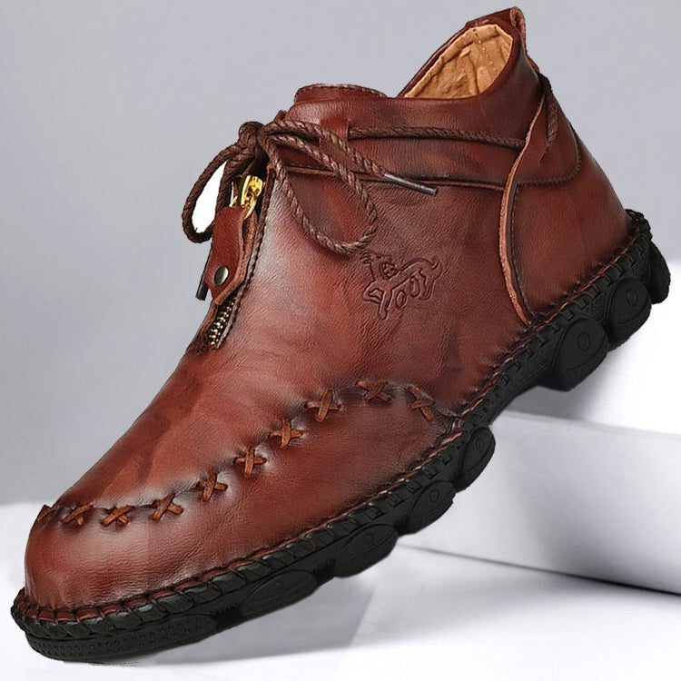 Handgenähte Freizeitstiefel aus Leder für Herren – bequem und rutschfest