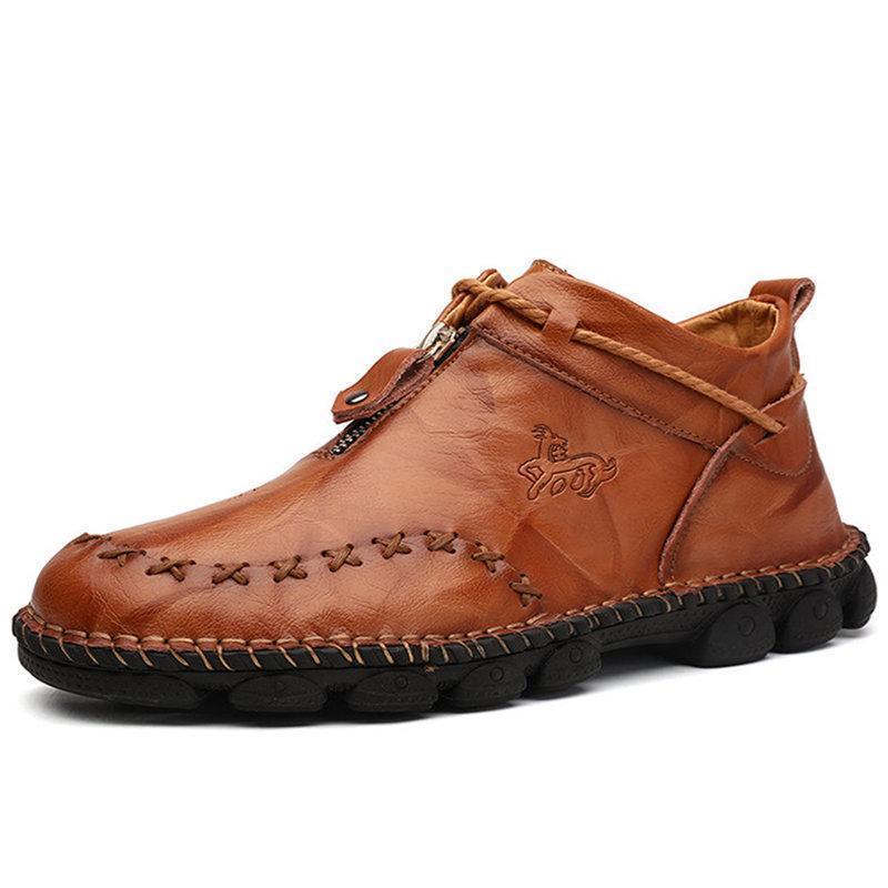 Handgenähte Freizeitstiefel aus Leder für Herren – bequem und rutschfest