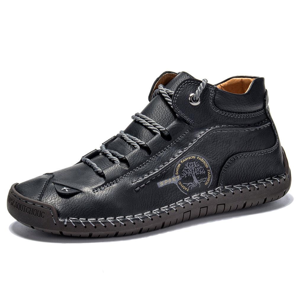 Handgenähte Lederstiefeletten für Herren – Bequem & Rutschfest