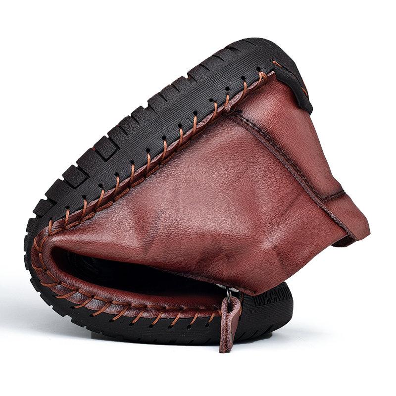 Handgenähte Lederstiefeletten für Herren – Bequem & Stylisch