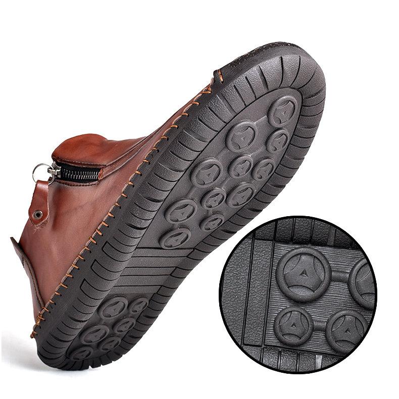 Handgenähte Lederstiefeletten für Herren – Bequem & Stylisch