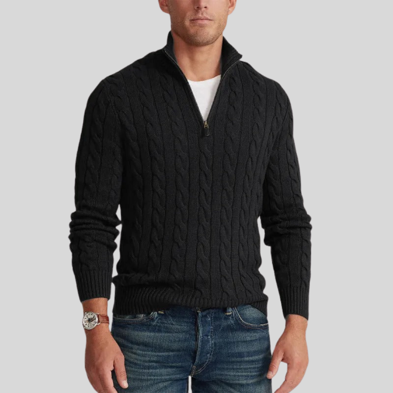 Herren – Kabelstrick-Pullover – Warm & Stilvoll