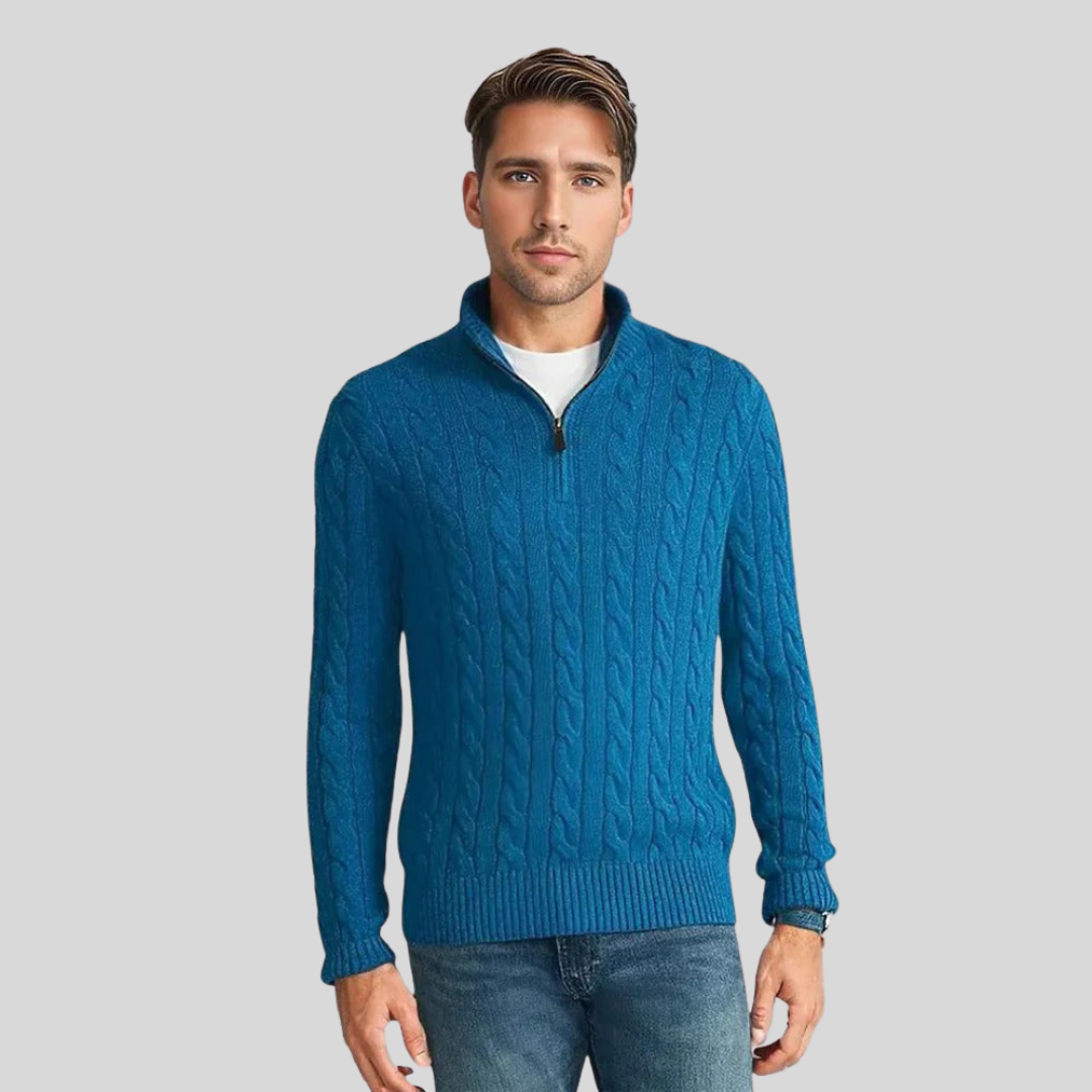 Herren – Kabelstrick-Pullover – Warm & Stilvoll