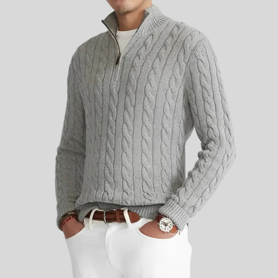 Herren – Kabelstrick-Pullover – Warm & Stilvoll