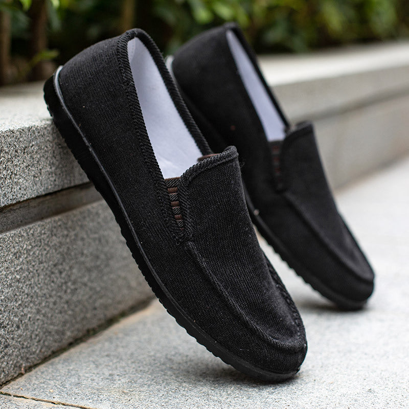 Herren Loafers – Bequeme Corduroy Schuhe – Stilvoll in Braun & Schwarz