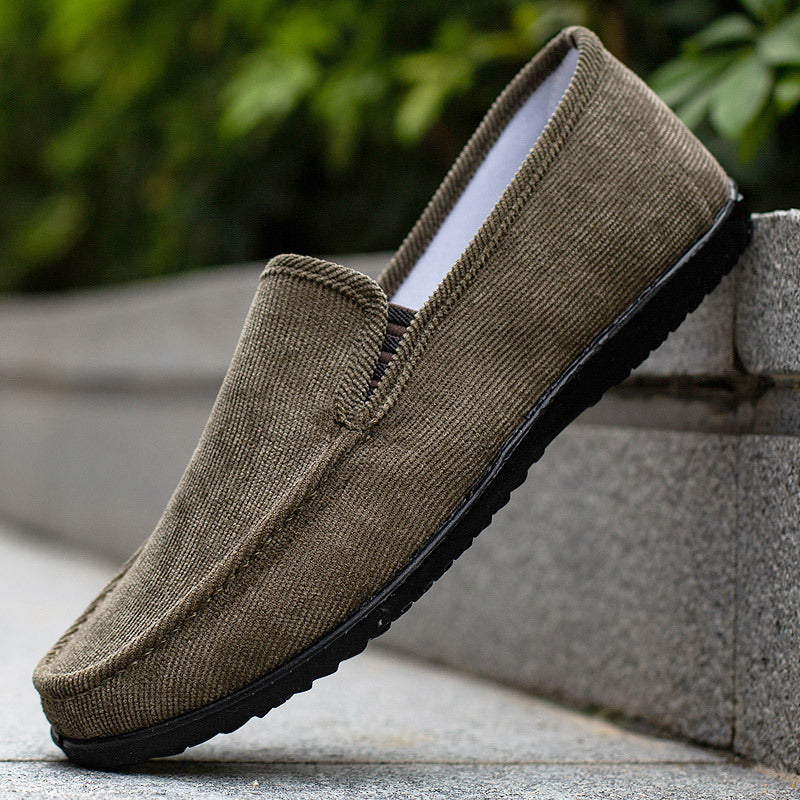 Herren Loafers – Bequeme Corduroy Schuhe – Stilvoll in Braun & Schwarz