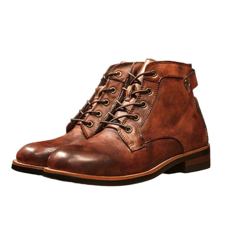 Herren Stiefel Leder – Schwarze Winterstiefel – Komfortabel & Rutschfest 1