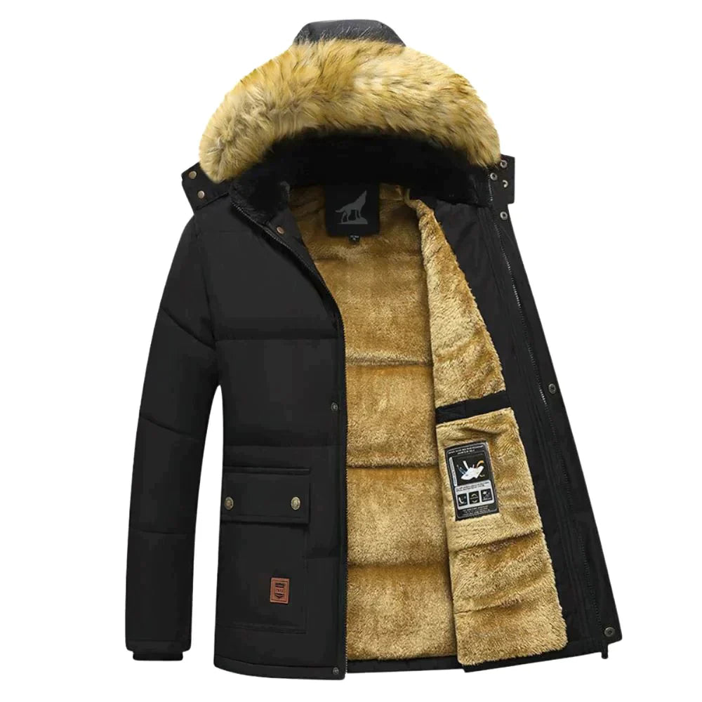Herrenparka – Winterjacke mit Abnehmbarer Kapuze – Stilvoll & Warm 0