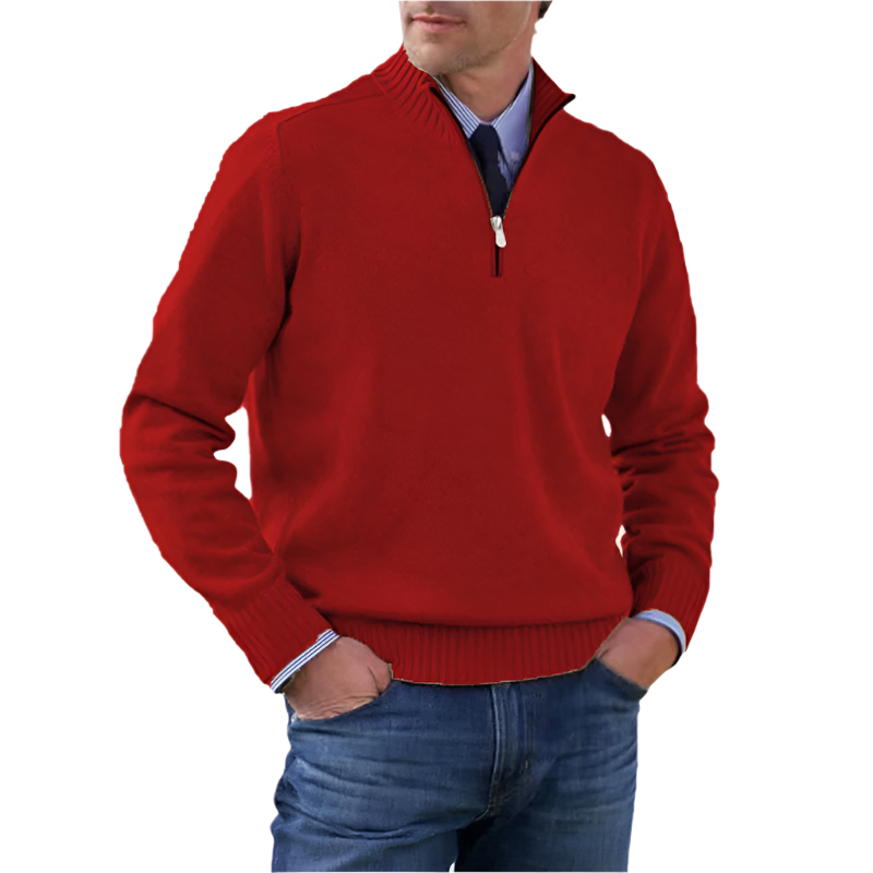 Herrenpullover – Halb-Reißverschluss – Modern und Bequem für Jeden Anlass 0