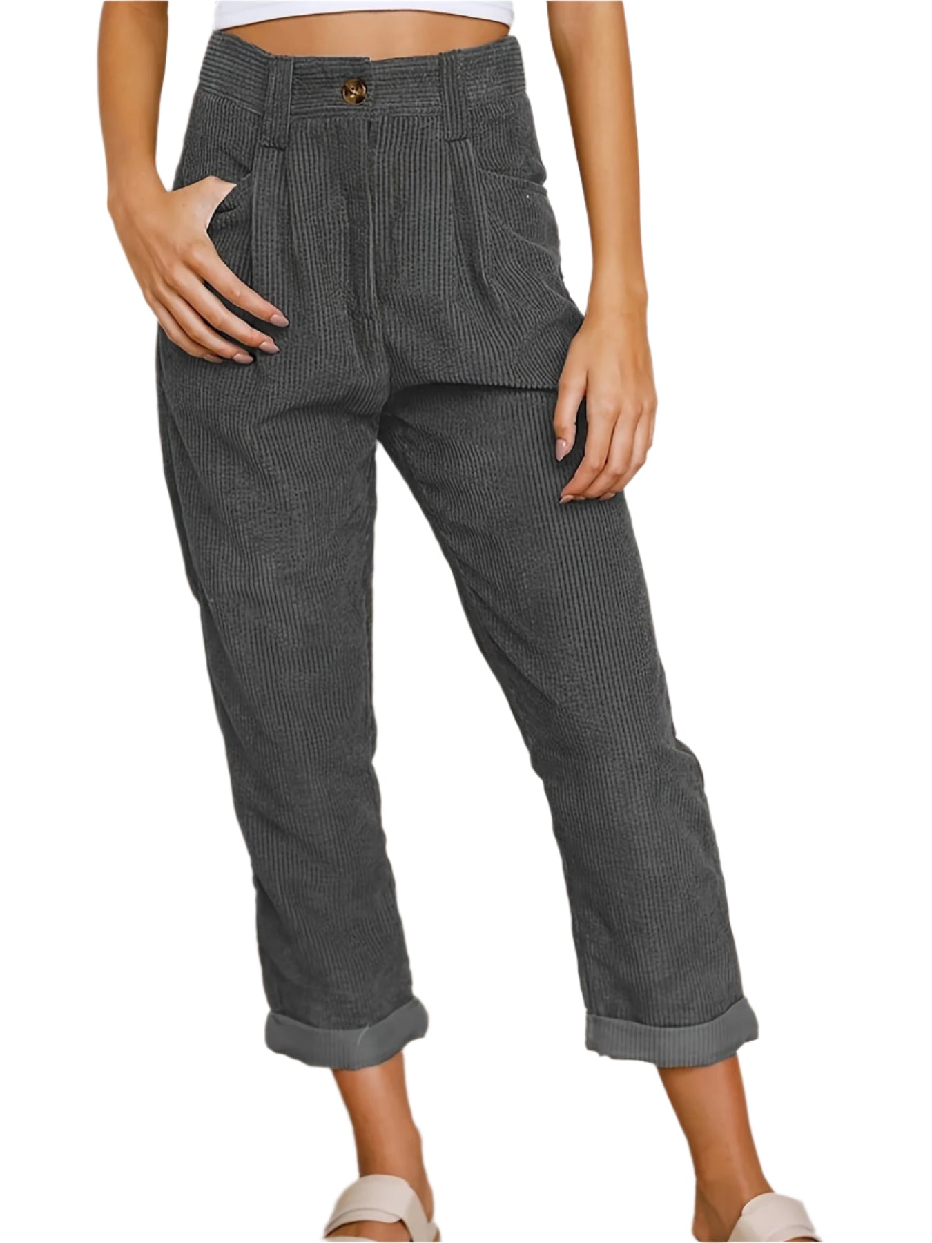 Hohe Taille – Damenhose – Bequem & Vielseitig Elegant 1