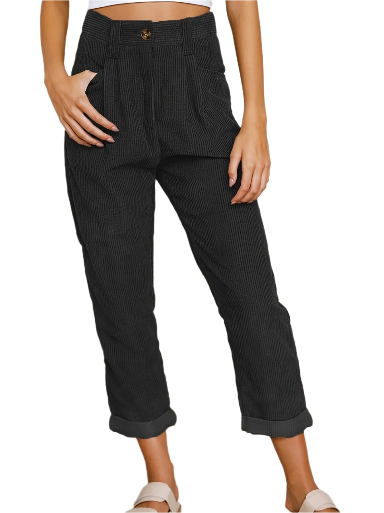 Hohe Taille – Damenhose – Bequem & Vielseitig Elegant 0