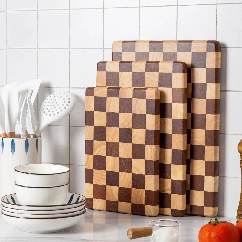 HolzArt – Premium Schneidebrett mit Schachbrett-Design