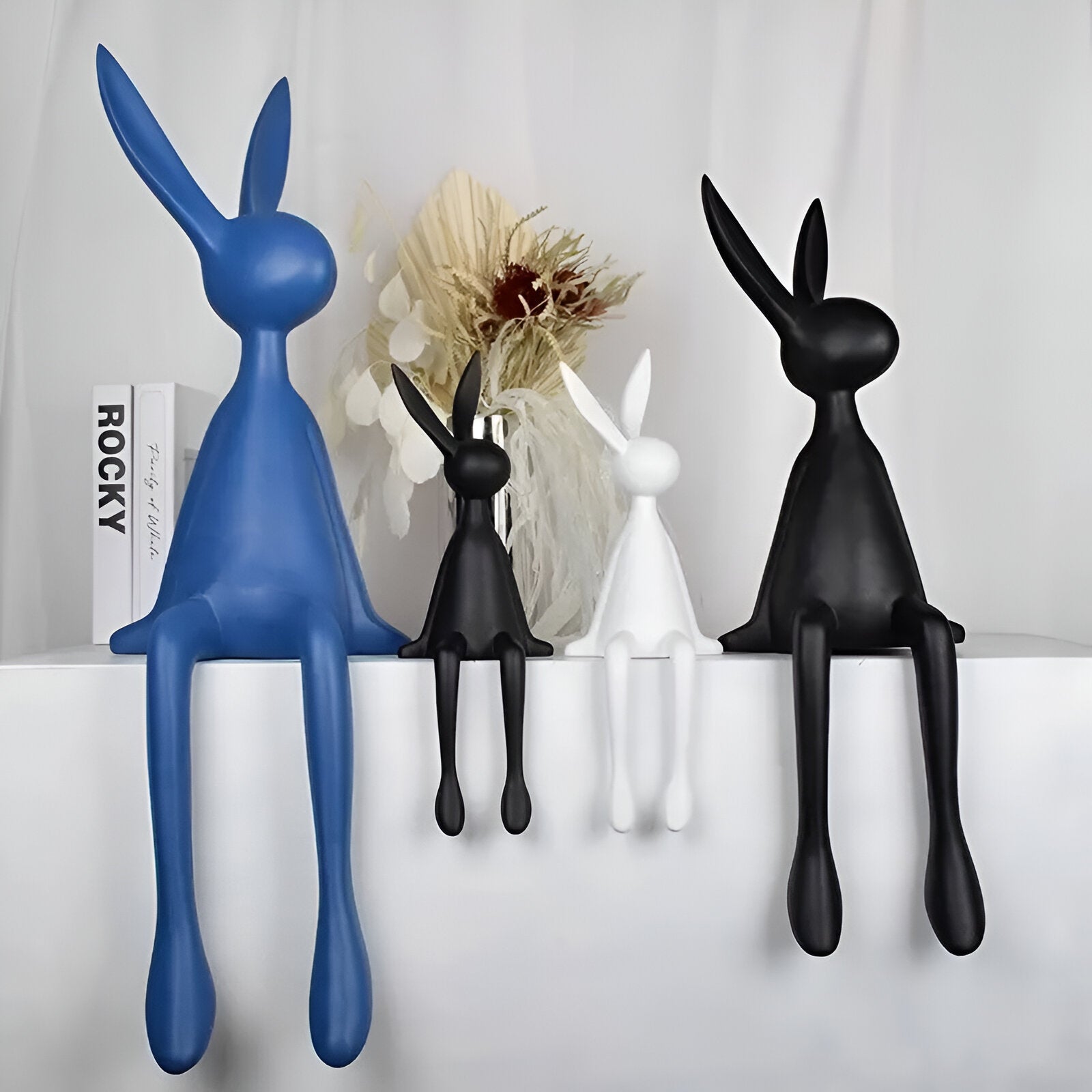 Hoparo – Moderner Osterhase aus Harz (Minimalistisches Deko-Highlight in 3 Farben)