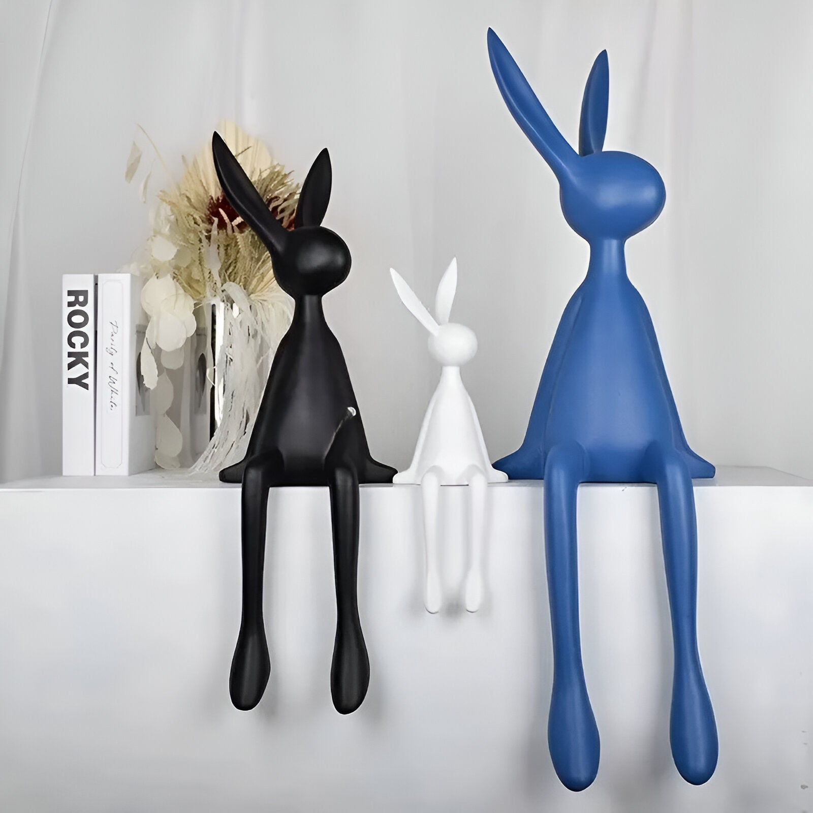 Hoparo – Moderner Osterhase aus Harz (Minimalistisches Deko-Highlight in 3 Farben)