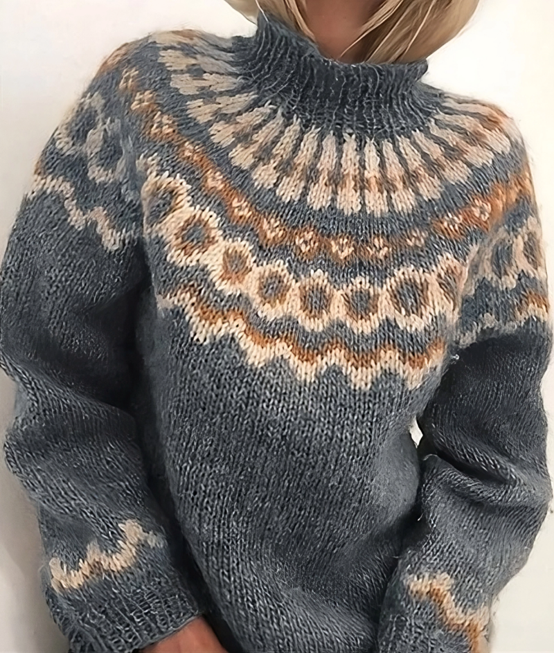Isländische Wolle – Rollkragenpullover Damen – Warm & Elegant für Herbst und Winter