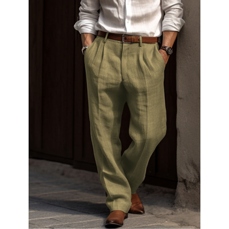 Jose – Leinenhose Herren – Komfortabel & Elegant im Plissierten Design