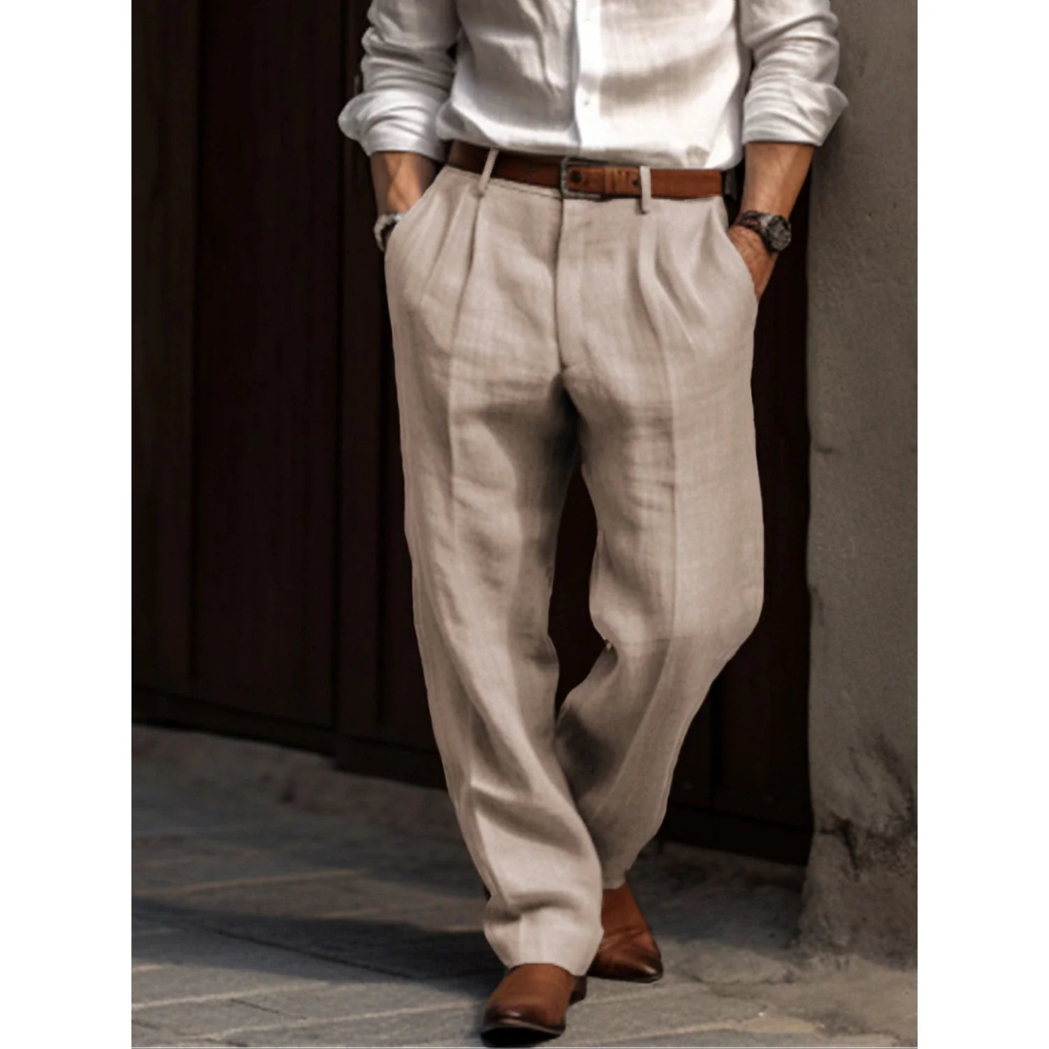 Jose – Leinenhose Herren – Komfortabel & Elegant im Plissierten Design