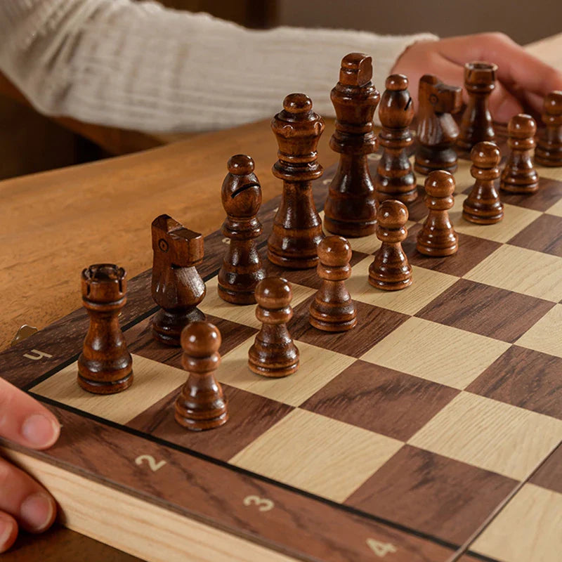 KAVON – Edles Schachspiel aus Holz, magnetisch & klappbar