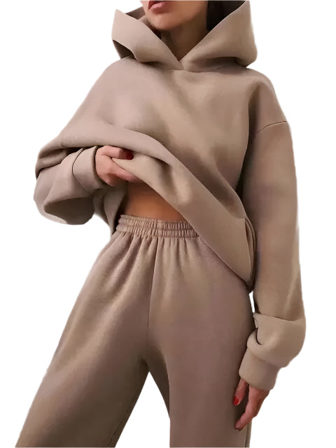 Kapuzenpulli und Jogginghosen Set – Stilvoll & Gemütlich für Wintertage