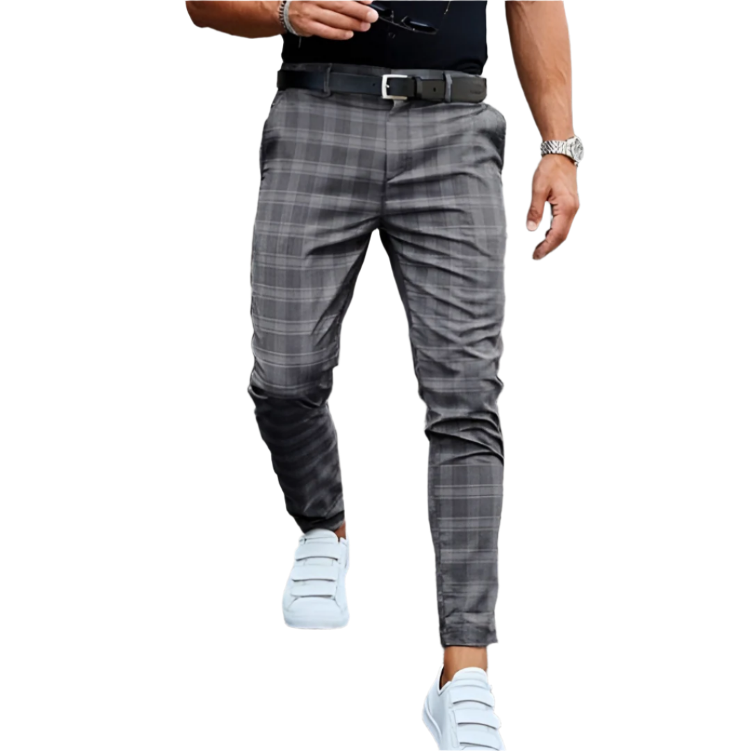 Karomuster – Herren Chino Hose – Slim Fit & Vielseitig Elegant 1