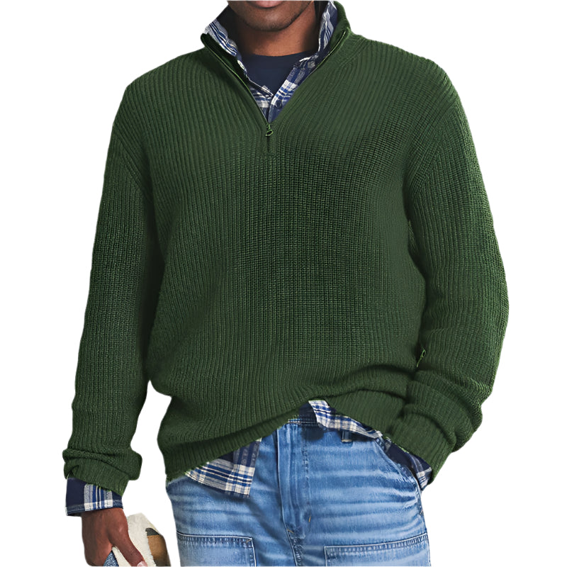 Kaschmir-Pullover für Herren – Eleganter Business-Casual-Stil mit Reißverschluss 4