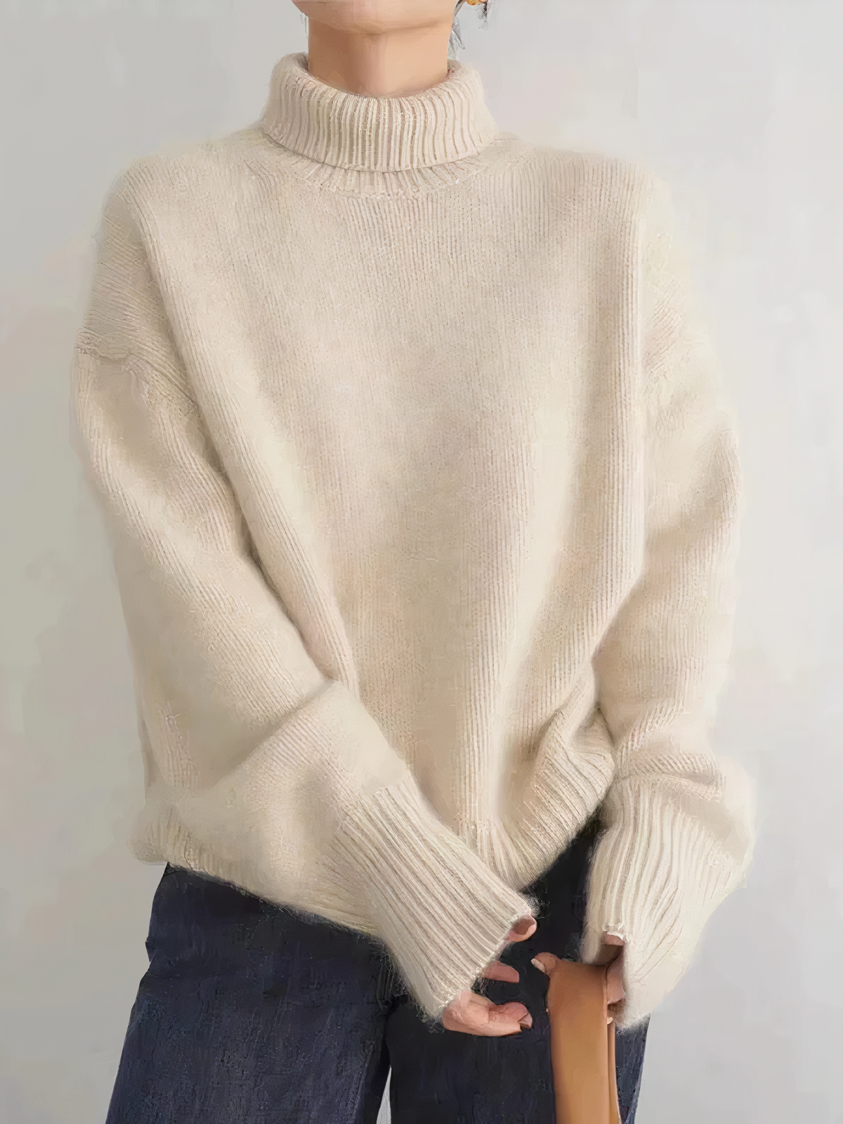 Kaschmir-Rollkragenpullover für Damen – Weich & Elegant