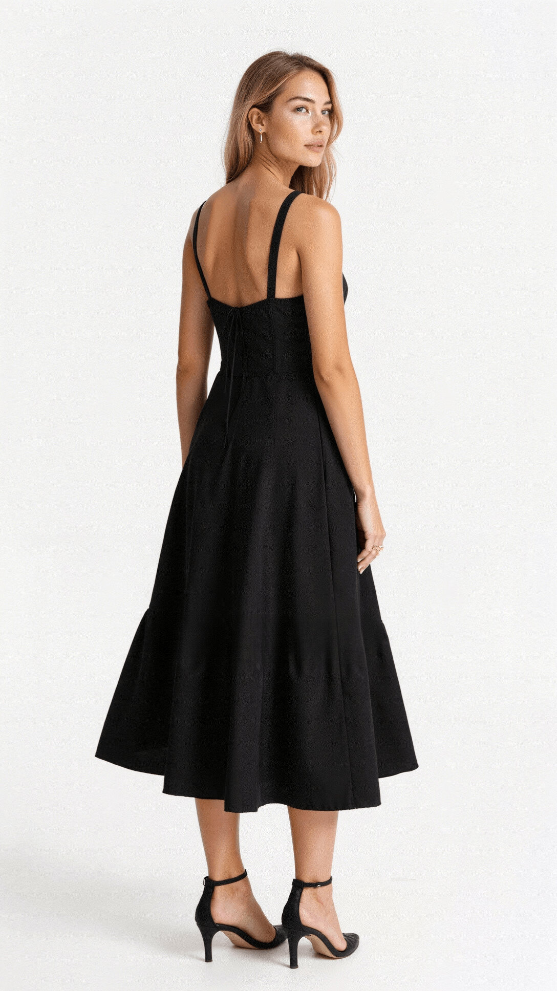 Kiana – Midikleid Sommer – Figurbetont & Fließend für Hochzeitsgäste