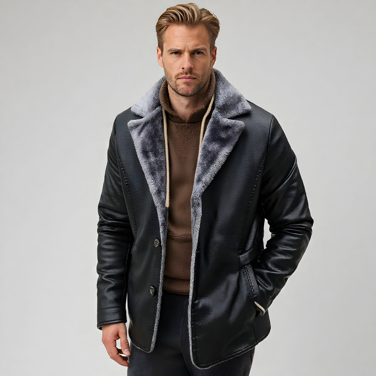 Klassische Herren Lederjacke – Zeitloses Design & Hoher Tragekomfort