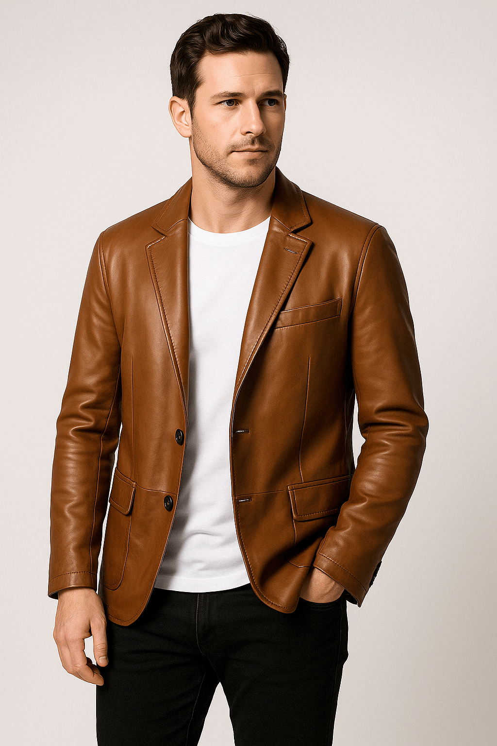 Klassische Lederjacke – Figurbetonter Schnitt – Zeitlos & Vielseitig 2
