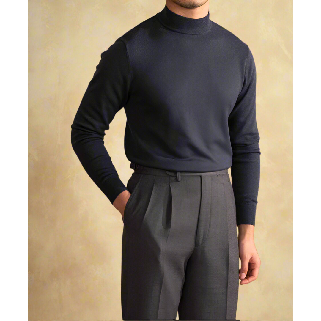 Klassischer Herren Rollkragenpullover – Hochwertige Wolle für Eleganz & Komfort