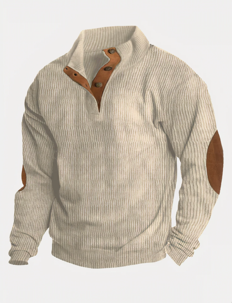 Klassischer Herren Strickpullover – Zeitloses Rippenmuster
