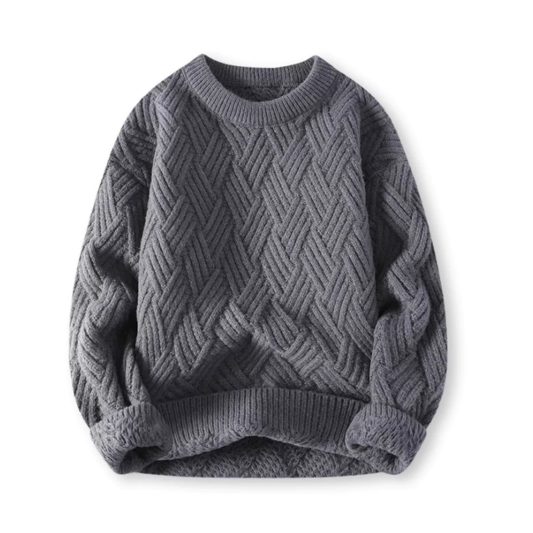 Klassischer Zopfmuster-Pullover für Herren – Warm & Stilvoll