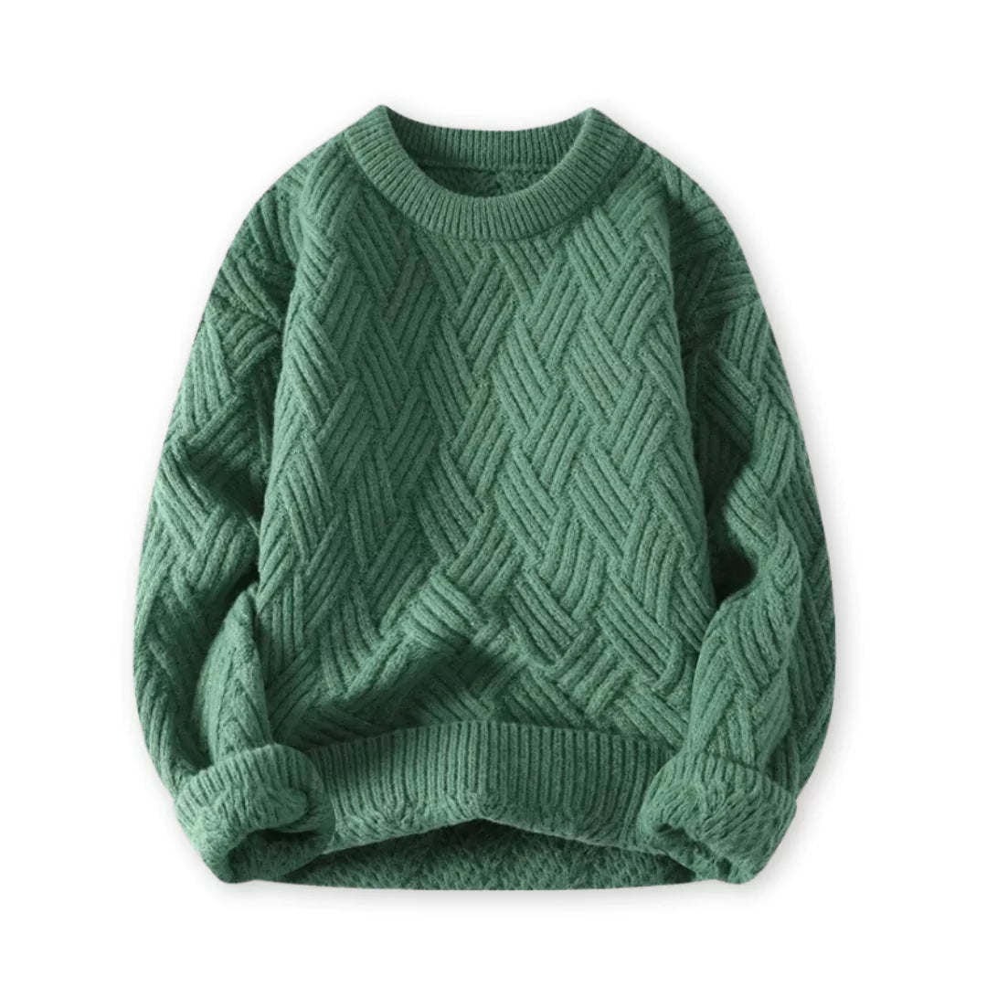 Klassischer Zopfmuster-Pullover für Herren – Warm & Stilvoll