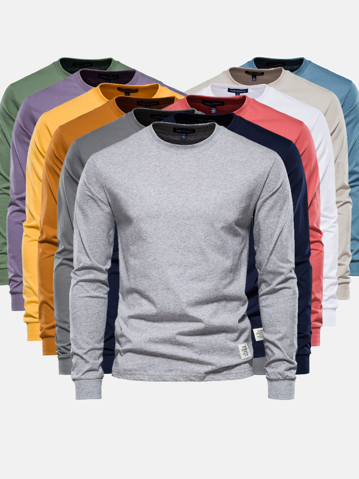 Klassisches Langarmshirt aus Baumwolle für Herren – Bequem & Vielseitig