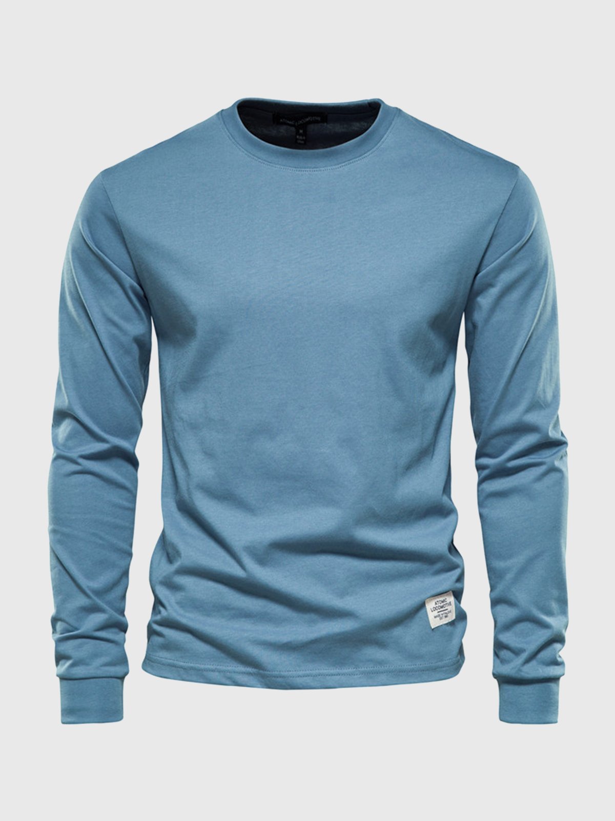 Klassisches Langarmshirt aus Baumwolle für Herren – Bequem & Vielseitig