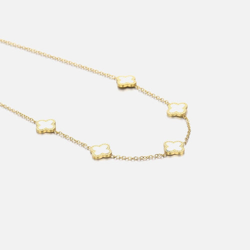 Klebblatt-Halskette – Vergoldet & Verstellbar – Elegantes Accessoire für Damen 1