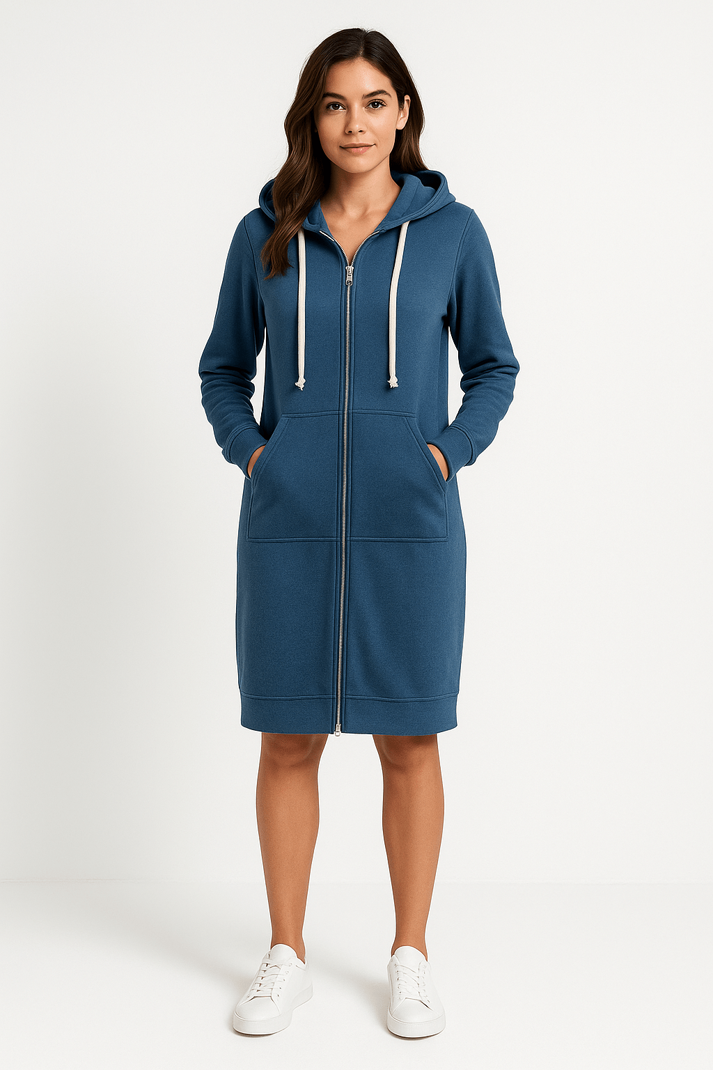 Knielanger Hoodie Damen – Bequem & Stilvoll – Ideal für Freizeitlooks 2