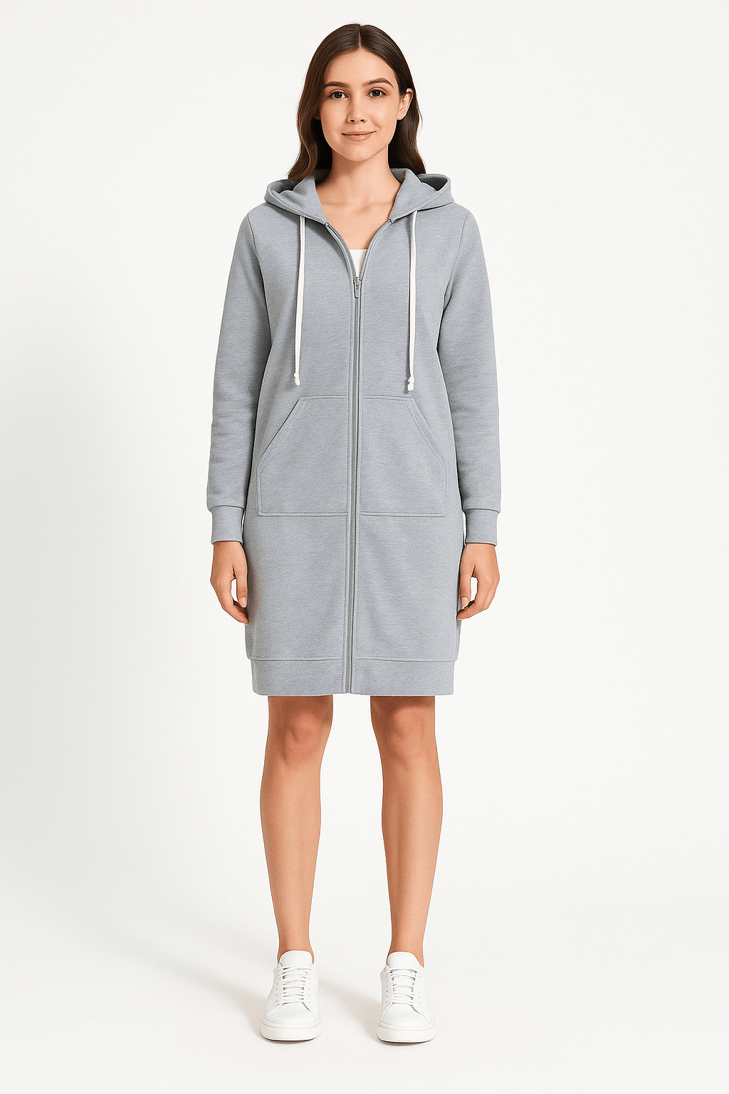 Knielanger Hoodie Damen – Bequem & Stilvoll – Ideal für Freizeitlooks 4