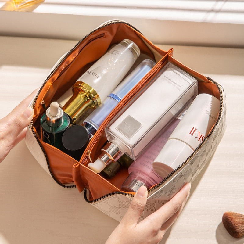 Kosmetiktasche Damen – Luxuriös und Geräumig aus PU-Leder