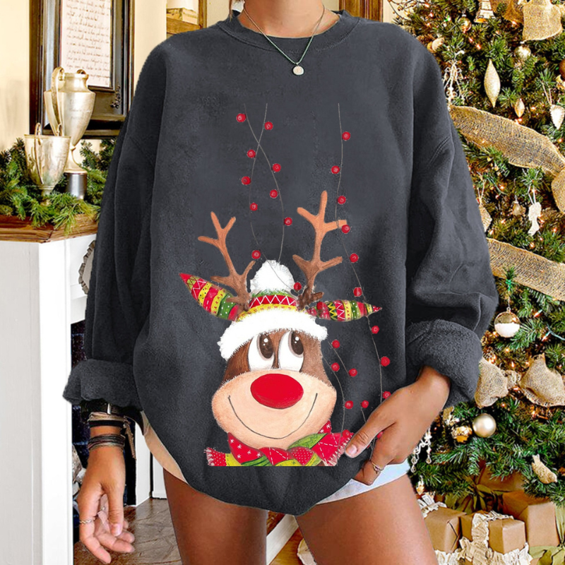 Kuscheliger Walbusch Damenpullover – Einzigartiges Rentierdesign für die Weihnachtszeit