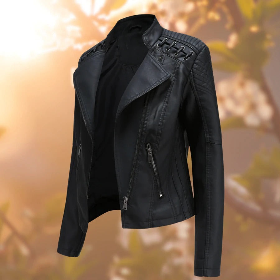 Lana – Damen Lederjacke – Stilvoll & Zeitlos in Schwarz