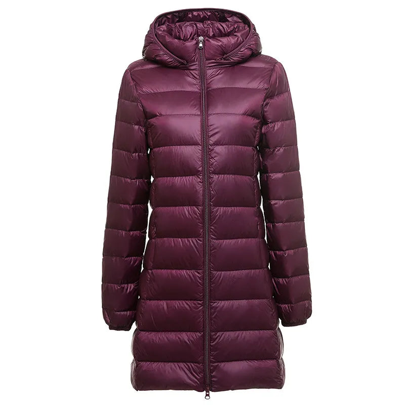Langer Kapuzenmantel für Frauen – Warm & Elegant für Jeden Anlass