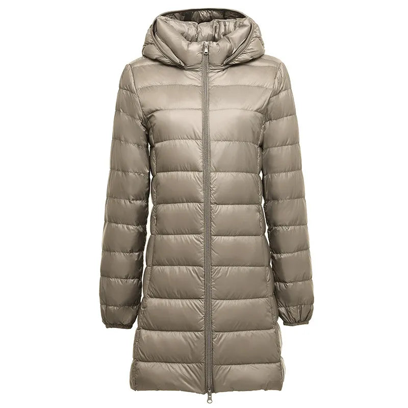 Langer Kapuzenmantel für Frauen – Warm & Elegant für Jeden Anlass